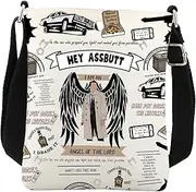 [BNQL] Super Crossbody Bag Natural Brother Tv Show Inspired Fans Gifts Ghosr Hunters Gifts Dark Forces Gifts Crossbody Sling Bag, White