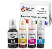 4 Pack (1BK,1C,1M,1Y) Compatible Ink for Epson T542 for Epson EcoTank Pro ET-16600 EcoTank Pro ET-5800