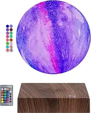 Magnetic Floating Moon Lamp - Spinning 3D Printing Galaxy Moon Lamp Levitating 16 Colors LED Moon Light for Holiday Gifts Home Decor Night Lights