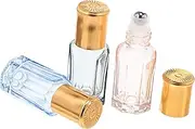 NIYANGLE 4Pcs Essential Oil Roller Bottles Colored Containers with Balls Travel Perfume Dispenser for Oils Fragrances and Personal Use