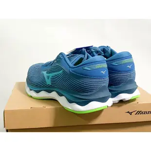 MIZUNO WAVE SKY 5 慢跑鞋 藍綠-J1GC210226 US7  25.0