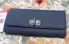 Michael Kors Sullivan Large Leather Carryall Wallet in Denim Blue - New