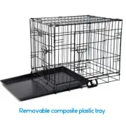 Dog Cage Crate Kennel Rabbit Cat Collapsible Metal Cages Playpen Large 24"~ 48"