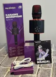 Bluetooth KARAOKE Colorful LED Displays Wireless Microphone All In One Machine