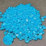 0.39 inch Small Luminous Stone, 500 Pieces Oval-Shaped Pebble,Can be Used as Part of Safety Signage to Enhance Visibility at Night or in Low Light environments.(Deep Blue)