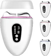 EMS Gua Sha, 4 Modes in 1 Gua Sha Electric with Heat Cold Display, Face Massager Against Wrinkles, Guasha with 3 Vibrations Red Blue Violet, EMS Face Yoga Device Face, Face Massager Anti Wrinkle