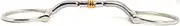 Bello-Equine Stainless Steel Western Dee Link Snaffle Horse Bit High Port with Steel and Copper Roller - 5" / 125mm