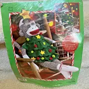 Sock Monkey Christmas Noel Adoption Papers USA NEW