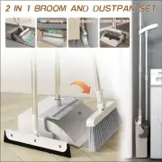 3 in 1 Broom and Dustpan Set: Cleaning with Upright Storage 180° rotating