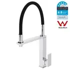 Square Kitchen Mixer Tap Pull Down Out Swivel Laundry Sink Faucet Spout Chrome