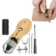 6Pcs Speedy Stitcher Sewing Awl Tools Kit For PU Leather Sewing Awl Needle Tool