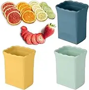 Cup Slicer 3 Pcs, Stainless Steel Fruit Slicer Cutter Cup, Strawberry Slicer Grape Cutter Banana Slicer