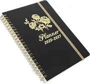 SECFOU Weekly Planner Notebook Undated Daily Organizer with Ample Writing Space Elegant Design for Professional Use Sturdy Spiral Bound Diary Black