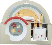 Sterntaler Sunny Horse Crockery Set - Baby and Children Crockery with Non-Slip Base on Plate, Cup and Mug - Robust Baby and Children's Crockery Made of Food-Grade Material, Matte Red