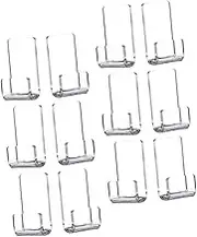 Homoyoyo Vinyl Record Storage Rack 15pcs Acrylic Wall Record Stand Cd Storage Wall-Mounted Rack for Music Enthusiasts