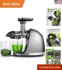 Versatile Slow Cold Press Juicer - High Yield, Quiet & Easy Clean - Light Grey