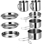 GANAZONO Outdoor Cooking Tool Kit in Camping Cooking Set Non-Stick Fry Pan Picnic Cookware for Hiking BBQ Camping Climbing