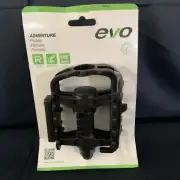 Replacement EVO ADVENTURE Black Universal Bicycle Pedals w 9/16” Boron Axle NEW