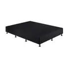 Palermo King Single Slatted Ensemble Bed Base - Midnight Black Linen Breathable