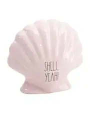Rae Dunn Shell Yeah! Ceramic Seashell Light Pink