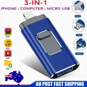 USB 3.0 Flash Drive 256/512GB Storage Memory IOS Photo Stick For iPhone iPad