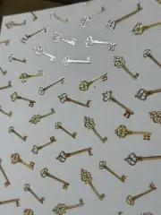 4 Pages 12x12 Paper VTG Scrapbooking Design Skeleton Key Reversible Gate Garden