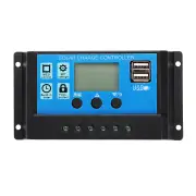 10/20/30/40/50A 12V/24V Light &Time Control Auto Adapte Solar Charge Controller Dual USB Port LED Indicator PWM Solar Co