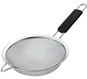 Fine Mesh Strainer with thermo plastic rubber handle - Sieve Fine 6.3 Inches