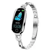 Fitness Smart Watch Women Waterproof Bluetooth Call Sports Mode DIY Dials Body Sleep Monitor Tracker Color Silver