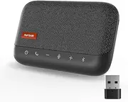 NUROUM A15 Conference Speaker and Microphone, Portable Bluetooth Wireless Speakerphone, 360° Noise Cancelling Voice Pickup, Daisy Chian for Calls/Computer/PC/Laptop via Bluetooth/Dongle/USB-A/C Grey