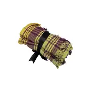 Bloomington Maximus Multi-Colour Checkered Cotton Knitted Throw Rug 120 x 165 cm