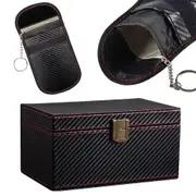 Faraday Box with Faraday Pouch 2 Pack Keyless Entry Car Key Safe Protector