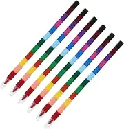 12pcs Stackable Wax Pencil Set Boys and Girls Drawing Crayon Design Portable and Sturdy for Home School