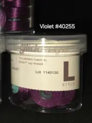 Fil-Tec Magna-Glide Delights StyleL 72yd Pre-wound Bobbins Voilet 20 Per Jar NEW