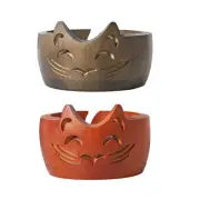 Yarn Bowl with Carved Holes for Crochet, Wools Yarn Holder