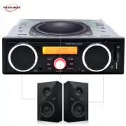 12V 1 Din Car Radio MP3 Audio Player USB/SD/AUX/FM Built-in 2 Speakers Bluetooth