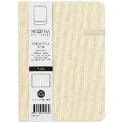 Modena A6 Linen Plain Notebook Buttermilk