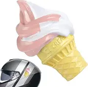 Motorcycle Accessories Decoration, Cute Motorcycle Accessories | Motorcycle Ornament with Falling Ice Cream Parody - Funny Motorcycle Cap Ornament, Unique Funny Ornament for