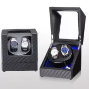 Automatic Double Watch Winder Ultra Quiet with Built-in LED Light 5 Moving Modes