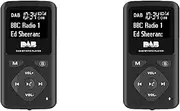 Binxind 2X Portable FM/Digital Bluetooth Radio Personal Pocket FM Mini Radio MP3 Player Micro-USB for Home