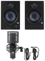 Pair Presonus Eris 4.5BT 2nd Gen 4.5" Studio Monitors w/Bluetooth+Recording Mic