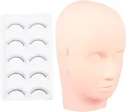 minkissy Lashes Mannequin Head Kit Lashes Eyelash Set for Lash Extension Practice Tool