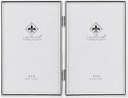 Lawrence Frames Hinged Double Simply Metal Picture Frame, 4 by 6-Inch, Silver