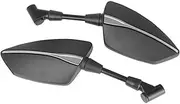 Jininglijindianzi Compatible with Benelli 180s 302s TNT 125 135 150 250 300 600 BN 302 S 8/10MM Universal Adjustabale Rearview Mirror Side Rear View Mirrors(NO Logo Silver)