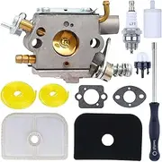 Carburetor Air Filter Tune Up Kit for Husqvarna 525L 525LS 525LST 525RJD 525RS 525LK 525RJX 525RX Brushcutter 525ES 525ECS 522L 524L Trimmer Wead Eater 584901401 584901402 576401601 577851501