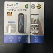 Swann SwannBuddy4K 4K Video Doorbell w/ Chime Unit SWIFI-4KBUDDY-GL - NEW SEALED