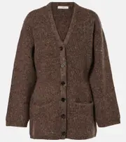[CO] CO Wool-blend tweed cardigan AU 12 brown