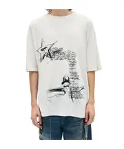 Sketchbook-print T-shirt XL,L,XXL white