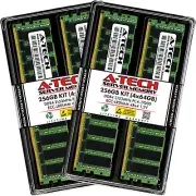A-Tech 256GB 4x 64GB 4Rx4 PC4-17000 ECC Load Reduced LRDIMM Server Memory RAM