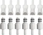 Quick-Disconnect Hose Barb Insert，Plastic Quick Connect Male/Female Coupling Connector,Apply to 1/4" Inner Diameter Hose,6 Female Connectors and 6 Male Connectors